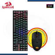 PROMO GAMER FESTIVAL : TECLADO REDRAGON KUMARA K552 RGB BLACK SWITCH BLUE "LLEVATE GRATIS MOUSE INVADER M719 RGB WIRED USB "