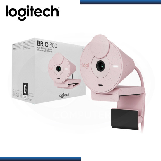 WEBCAM LOGITECH BRIO 300 ROSE FULL HD 1080P USB-C (PN:960-001446)