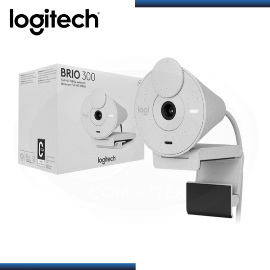 WEBCAM LOGITECH BRIO 300 WHITE FULL HD 1080P USB-C (PN:960-001440)