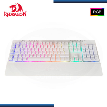 TECLADO REDRAGON SHIVA WHITE RGB SEMI-MECANICO SPANISH WIRED USB (PN:K512W-RGB-1)