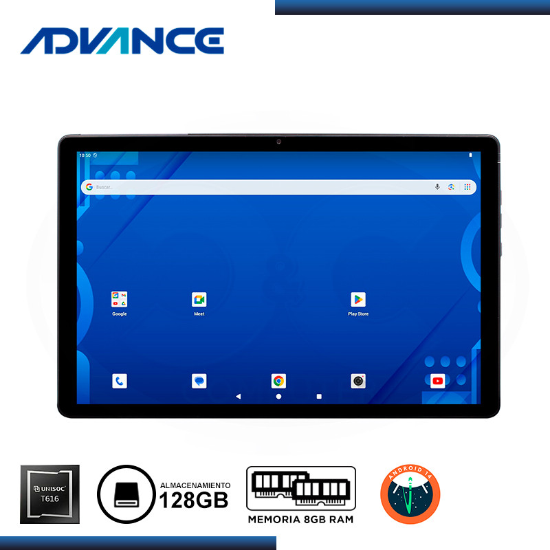 TABLET ADVANCE NOVAPAD NP6050 10.36" MEMORIA 8GB/ALMACENAMIENTO 128GB/WIFI/BT/4G LTE/ANDROID 14