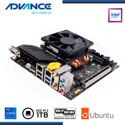 PC ADVANCE VISSION VM1770 CORE I7 13620H/MEMORIA 8GB DDR4 /SSD 1TB M.2/LINUX UBUNTU/TECLADO + MOUSE (PN:PCAD1V0M1771101)