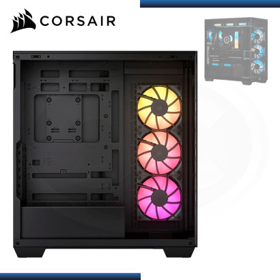 CASE CORSAIR 3500X ARGB BLACK  SIN FUENTE VIDRIO TEMPLADO USB 3.2 (PN:CC-9011278-WW)