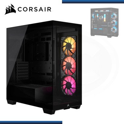 CASE CORSAIR 3500X ARGB BLACK  SIN FUENTE VIDRIO TEMPLADO USB 3.2 (PN:CC-9011278-WW)