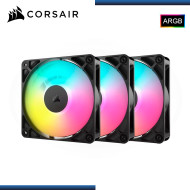 CORSAIR RS120 ARGB BLACK 120MM PACKx3 COOLER PARA CASE (PN:CO-9050181-WW)