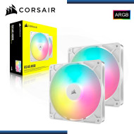 CORSAIR RS140 ARGB WHITE 140MM PACKx2 COOLER PARA CASE (PN:CO-9050187-WW)