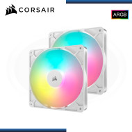 CORSAIR RS140 ARGB WHITE 140MM PACKx2 COOLER PARA CASE (PN:CO-9050187-WW)