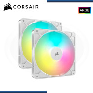 CORSAIR RS140 ARGB WHITE 140MM PACKx2 COOLER PARA CASE (PN:CO-9050187-WW)