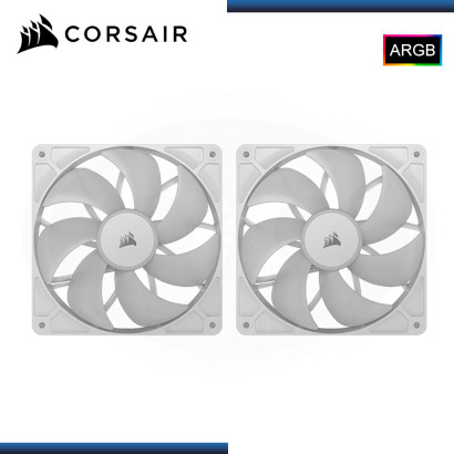 CORSAIR RS140 ARGB WHITE 140MM PACKx2 COOLER PARA CASE (PN:CO-9050187-WW)