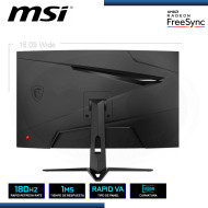 MONITOR LED 27" MSI G27C3F CURVO 1920x1080 HDMI DP 1MS/180Hz/AMD FREESYNC