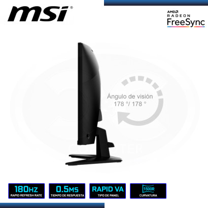 MONITOR LED 27" MSI MAG 27C6F CURVO 1920x1080 HDMI DP 0.5MS/180Hz/AMD FREESYNC