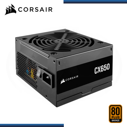 FUENTE CORSAIR CX650 BLACK 650W 80 PLUS BRONZE (PN:CP-9020278-NA)