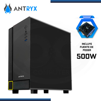 CASE ANTRYX  XTREME MICRO XM-420 BLACK CON FUENTE B500W VIDRIO TEMPLADO USB 3.0/USB 2.0 (PN:AC-XM420-500CP)