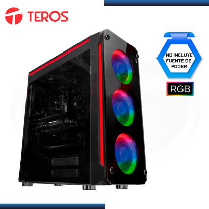 CASE TEROS CAMALEON RGB BLACK SIN FUENTE PANEL TRANSPARENTE USB 3.0/USB 2.0