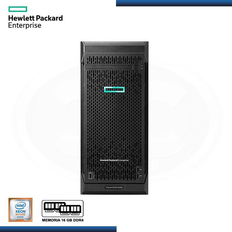 SERVIDOR HPE PROLIANT ML110 GEN10 INTEL XEON BRONZE 3106 1.70GHz/MEMORIA 16GB DDR4/FUENTE 550W (PN:P03685-S01) ** OPEN BOX **