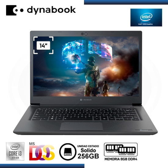 LAPTOP DYNABOOK TECRA A40-G CI3-10110U 14"/8GB/SSD 256GB/FREEDOS ESPAÑOL (PN:PMZ21U-00P009)