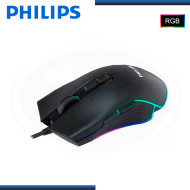MOUSE PHILIPS G201 RGB BLACK 6,400 DPI USB (PN:SPK9201BL/00)