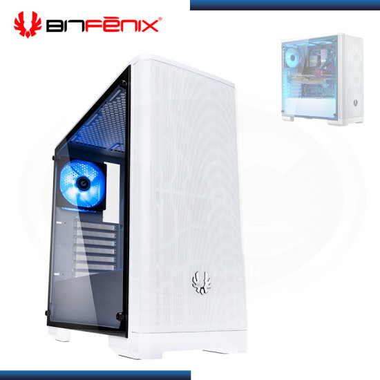 CASE BITFENIX NOVA MESH TG WHITE SIN FUENTE VIDRIO TEMPLADO USB 3.0 (PN:BFC-NVM-300-WWGKW-RP)