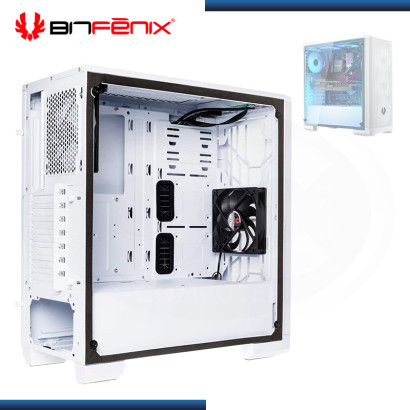 CASE BITFENIX NOVA MESH TG WHITE SIN FUENTE VIDRIO TEMPLADO USB 3.0 (PN:BFC-NVM-300-WWGKW-RP)