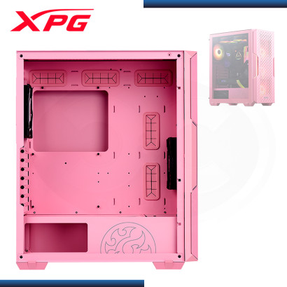 CASE XPG STARKER AIR PINK ARGB SIN FUENTE VIDRIO TEMPLADO USB 3.0 (PN:STARKERAIR-PK-CUS)