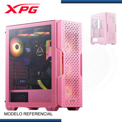 CASE XPG STARKER AIR PINK ARGB SIN FUENTE VIDRIO TEMPLADO USB 3.0 (PN:STARKERAIR-PK-CUS)