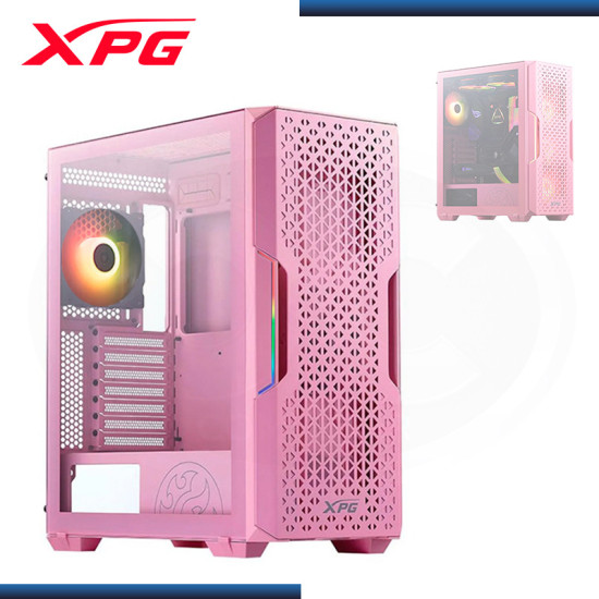 CASE XPG STARKER AIR PINK ARGB SIN FUENTE VIDRIO TEMPLADO USB 3.0 (PN:STARKERAIR-PK-CUS)