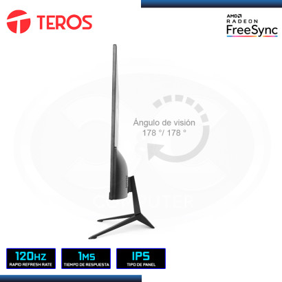 MONITOR LED 23.8" TEROS TE-2415S 1920X1080 HDMI DP 1MS/120Hz/AMD FREESYNC