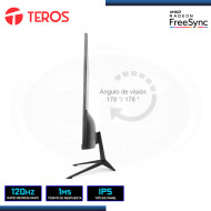 MONITOR LED 23.8" TEROS TE-2415S 1920X1080 HDMI DP 1MS/120Hz/AMD FREESYNC