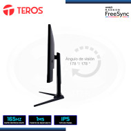 MONITOR LED 27" TEROS TE-2752G 1920X1080 HDMI DP 1MS/165Hz/AMD FREESYNC