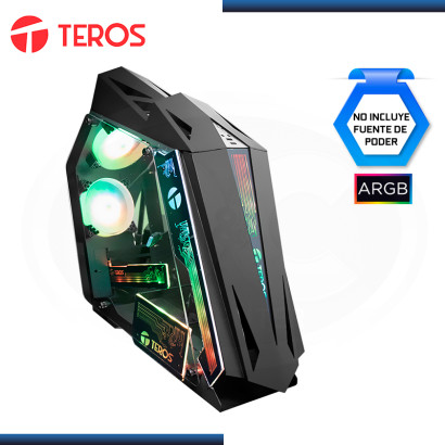 CASE TEROS TE-1314G ARGB BLACK SIN FUENTE VIDRIO TEMPLADO USB 3.0/USB 2.0