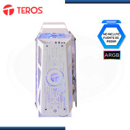 CASE TEROS TE-1311G ARGB WHITE SIN FUENTE VIDRIO TEMPLADO USB 3.0/USB 2.0