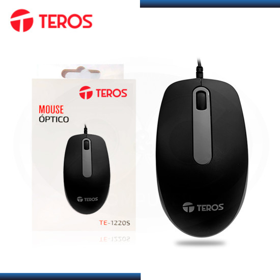 MOUSE TEROS TE-1220S BLACK 1,000 DPI CONEXIÓN USB