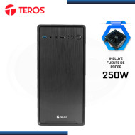 CASE TEROS TE-1029S BLACK CON FUENTE 250W USB 3.0/USB 2.0