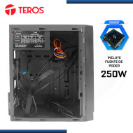 CASE TEROS TE-1029S BLACK CON FUENTE 250W USB 3.0/USB 2.0