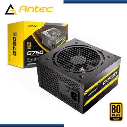 FUENTE ANTEC ATOM G750 BLACK 750W 80 PLUS GOLD SEMI MODULAR (PN:761345200356)