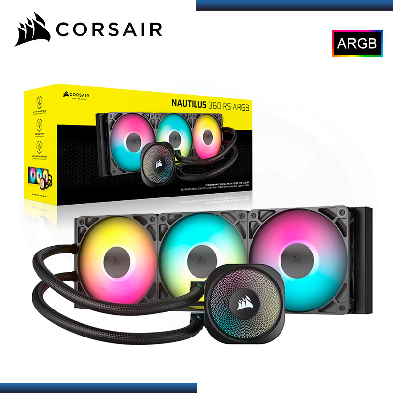 CORSAIR NAUTILUS 360 RS ARGB BLACK REFRIGERACION LIQUIDA AMD/INTEL (PN:CW-9060093-WW)