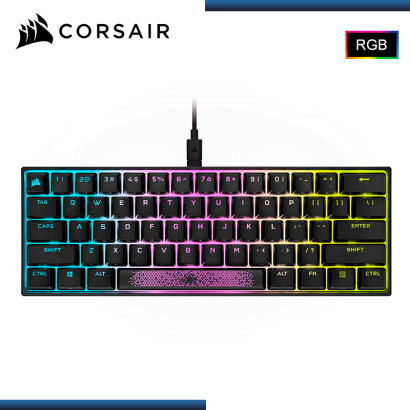 TECLADO CORSAIR K65 RGB MINI 60% CHERRY MX SPEED MECANICO WIRED USB (PN:CH9194014-NA)