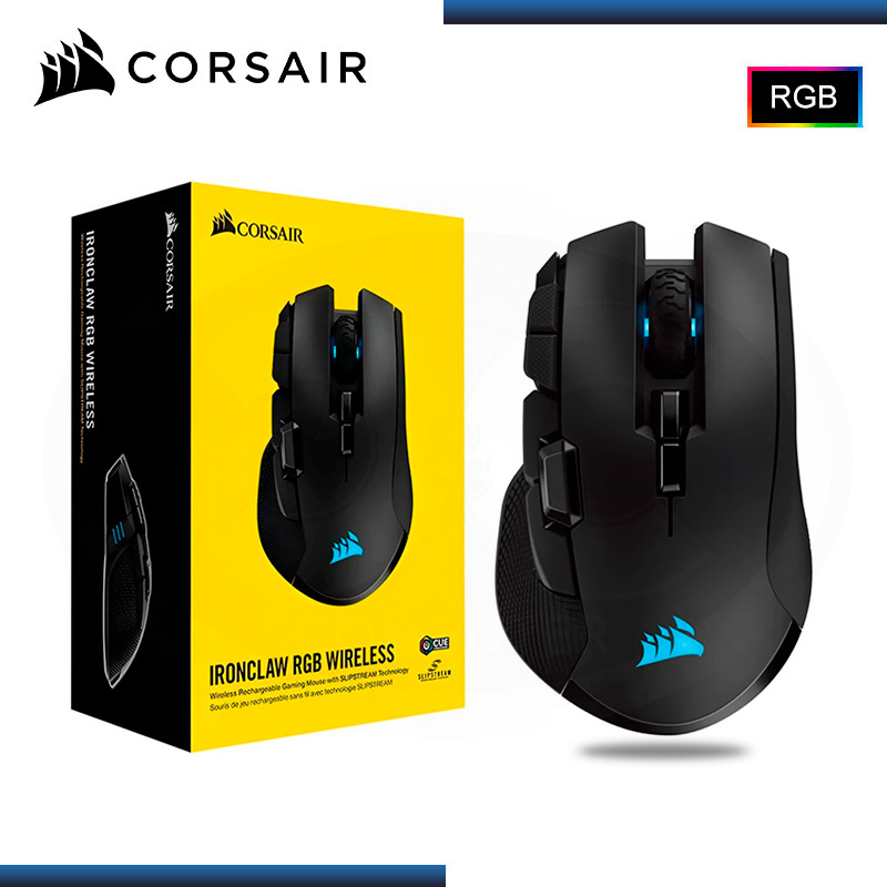 MOUSE CORSAIR IRONCLAW RGB BLACK 18,000 DPI CONEXION WIRELESS (PN:CH-9317011-NA)