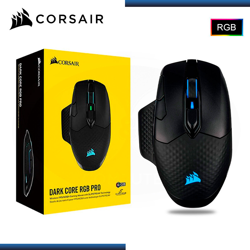 MOUSE CORSAIR DARK CORE RGB PRO BLACK 18,000 DPI CONEXION WIRELESS (PN:CH-9315411-NA)