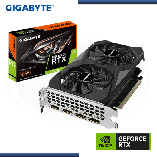 GIGABYTE GEFORCE RTX 3050 6GB GDDR6 96BITS WINDFORCE OC (PN:GV-N3050WF2OCV2-6GD)