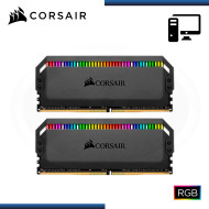 KIT MEMORIA 32GB (2x16GB) DDR4 CORSAIR DOMINATOR PLATINUM RGB BUS 3200MHZ (PN:CMT32GX4M2C3200C16) *** OEM ***