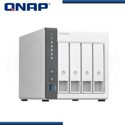 ALMACENAMIENTO NAS QNAP TS-433 ARM CORTEX A55 4 BAHÍAS/MEMORIA 4GB RAM INTEGRADA (NO AMPLIABLE)