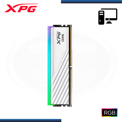 MEMORIA 16GB DDR5 XPG LANCER BLADE RGB WHITE BUS 6000MHz (PN:AX5U6000C3016G-SLABRWH)