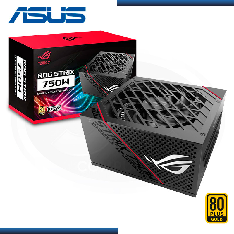 FUENTE ASUS ROG STRIX 750W BLACK 80 PLUS GOLD MODULAR (PN:90YE00A0-BMAA00)