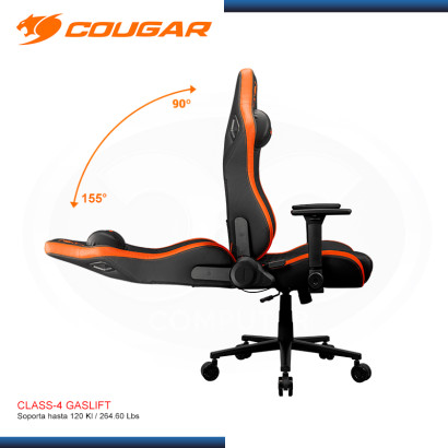 SILLA COUGAR DEFENSOR BLACK ORANGE (PN:3MDFLORB.0001)