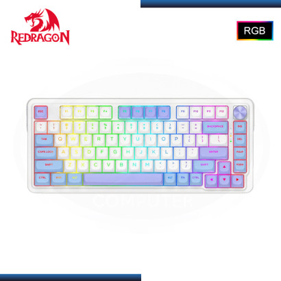 TECLADO REDRAGON UCAL MAX RGB 75% INGLES MECANICO USB-C/BLUETOOTH/WIRELESS (PN:K673WBP-RGB-MAX)