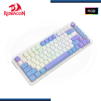 TECLADO REDRAGON UCAL MAX RGB 75% INGLES MECANICO USB-C/BLUETOOTH/WIRELESS (PN:K673WBP-RGB-MAX)