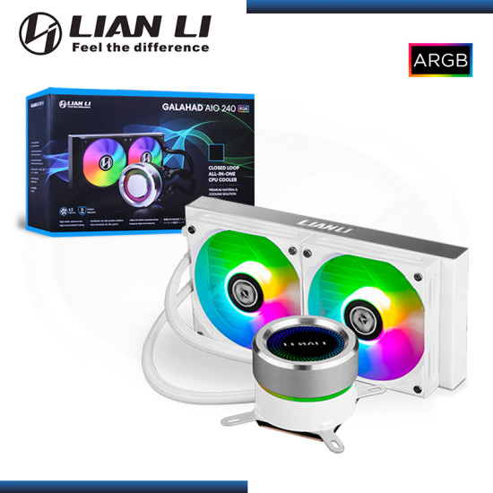 LIAN LI GALAHAD 240 ARGB WHITE SISTEMA REFRIGERACION LIQUIDO INTEL/AMD (PN:GA-240A WHITE)