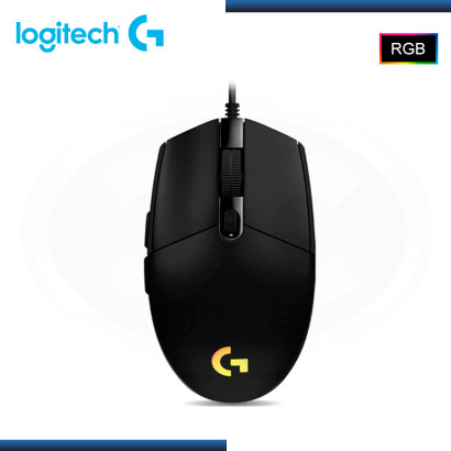 MOUSE LOGITECH G G203 BLACK RGB LIGHTSYNC 8000 DPI CONEXIÓN WIRED USB (PN:910-005790)