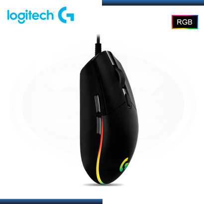 MOUSE LOGITECH G G203 BLACK RGB LIGHTSYNC 8000 DPI CONEXIÓN WIRED USB (PN:910-005790)